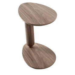 Tavolino Gio Drop in legno di noce