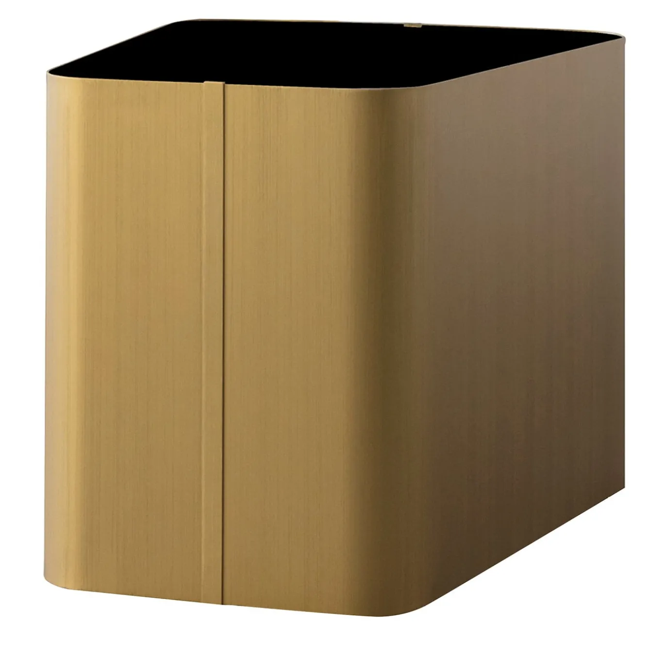 Tavolino Greg in metallo con finitura ottone satinato