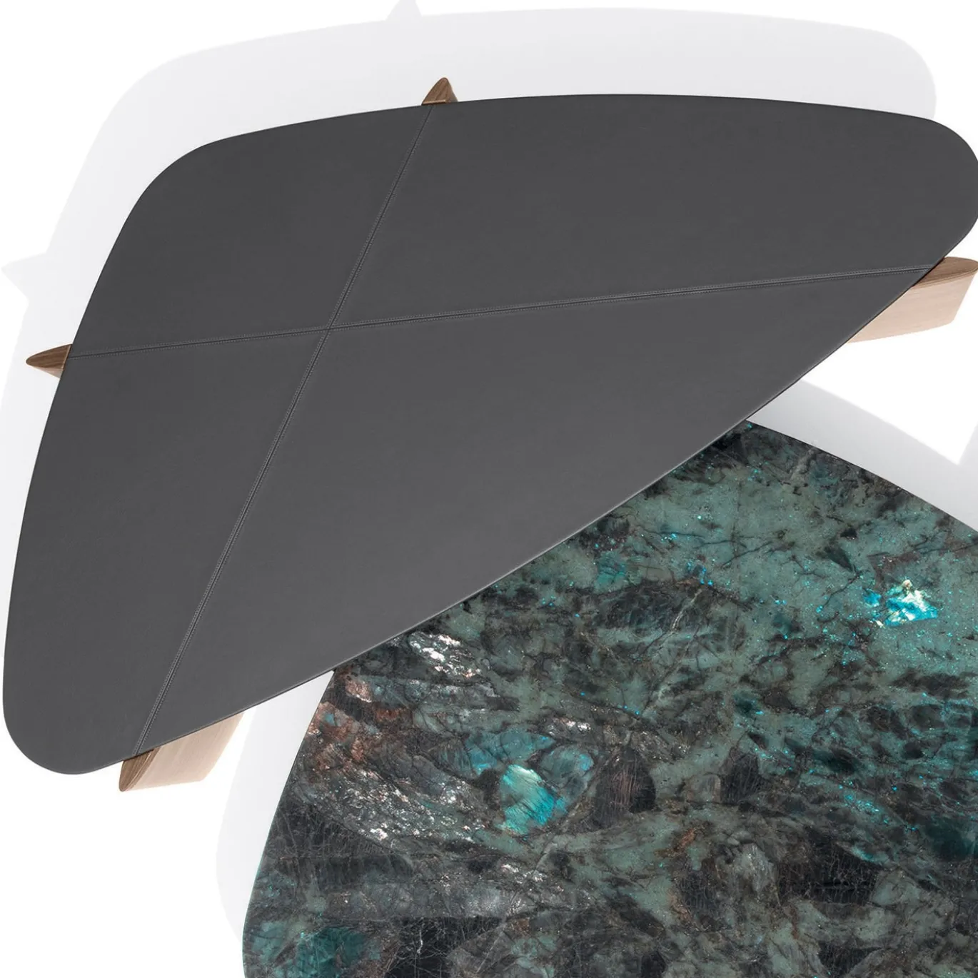 Tavolino Griffe con piano in marmo labradorite