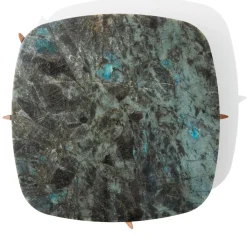 Tavolino Griffe con piano in marmo labradorite
