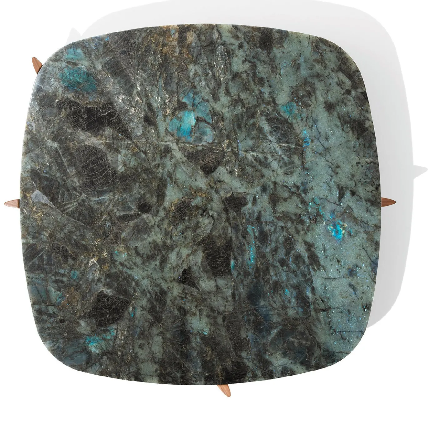 Tavolino Griffe con piano in marmo labradorite