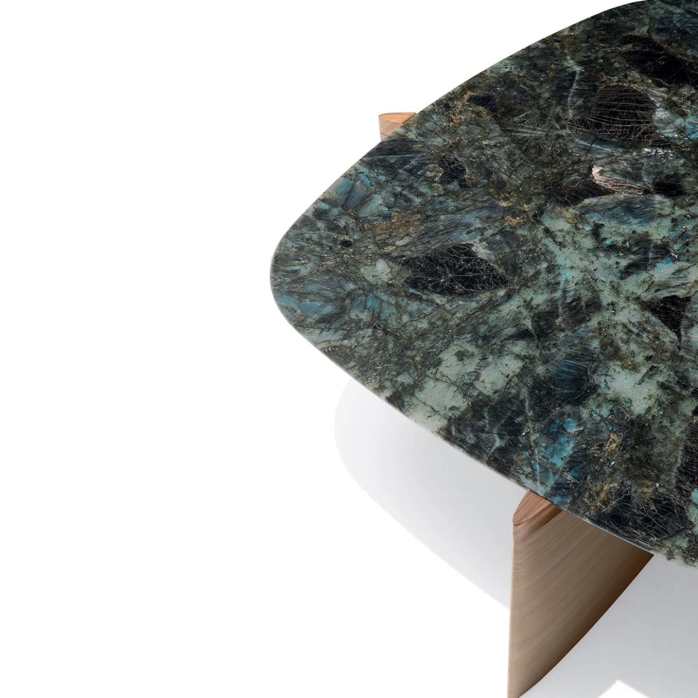 Tavolino Griffe con piano in marmo labradorite