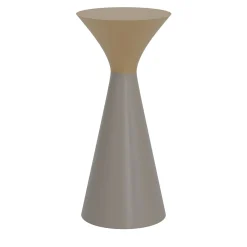 Tavolino grigio e beige con decorazione in foglia d'oro dalla collezione Studio Privè