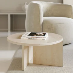 Tavolino Hashi in onice bianco
