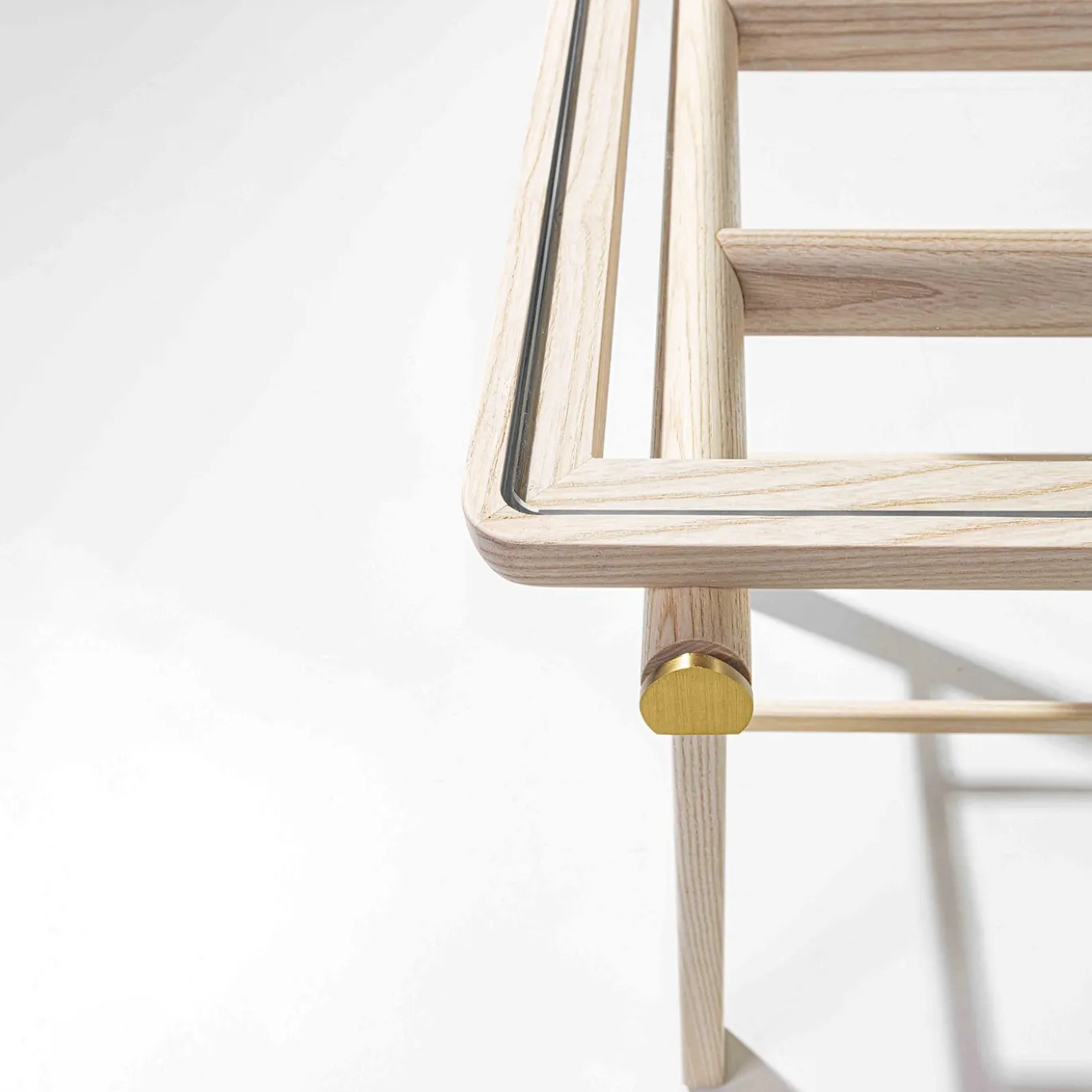 Tavolino Heiko Beige in Legno e Vetro