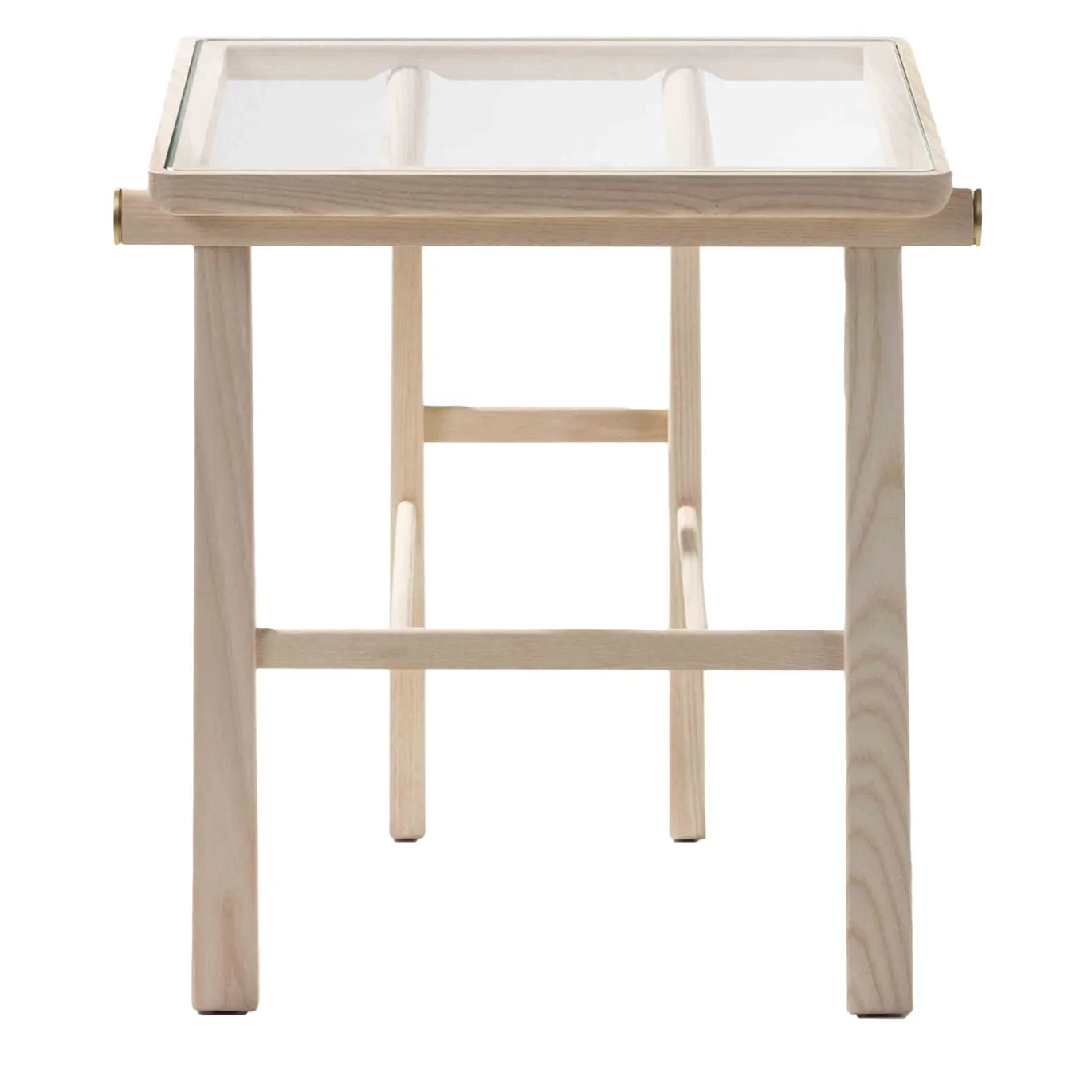 Tavolino Heiko Beige in Legno e Vetro