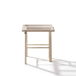Tavolino Heiko Beige in Legno e Vetro