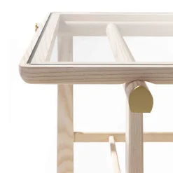 Tavolino Heiko Beige in Legno e Vetro