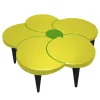 Tavolino in legno a forma di fiore Tiaré laccato di C. Rampazzi