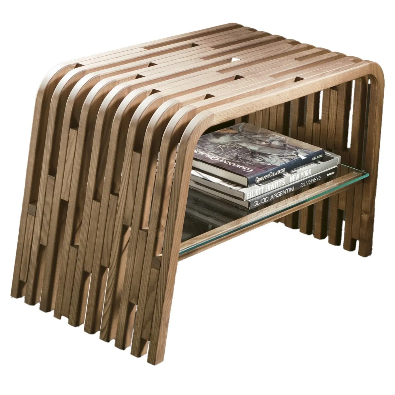 Tavolino in legno di noce Millerighe