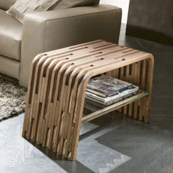 Tavolino in legno di noce Millerighe