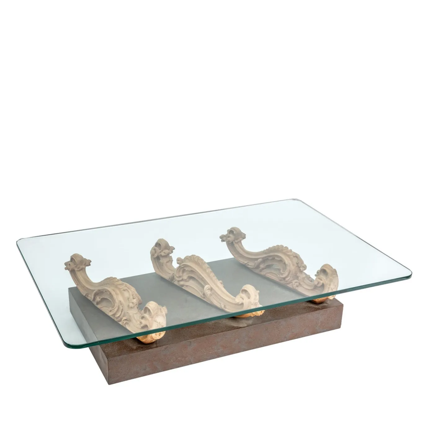Tavolino in legno e vetro