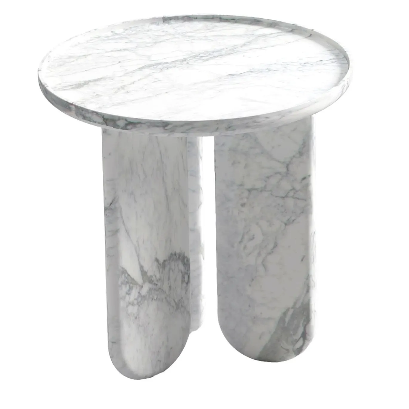 Tavolino in marmo bianco Statuarietto