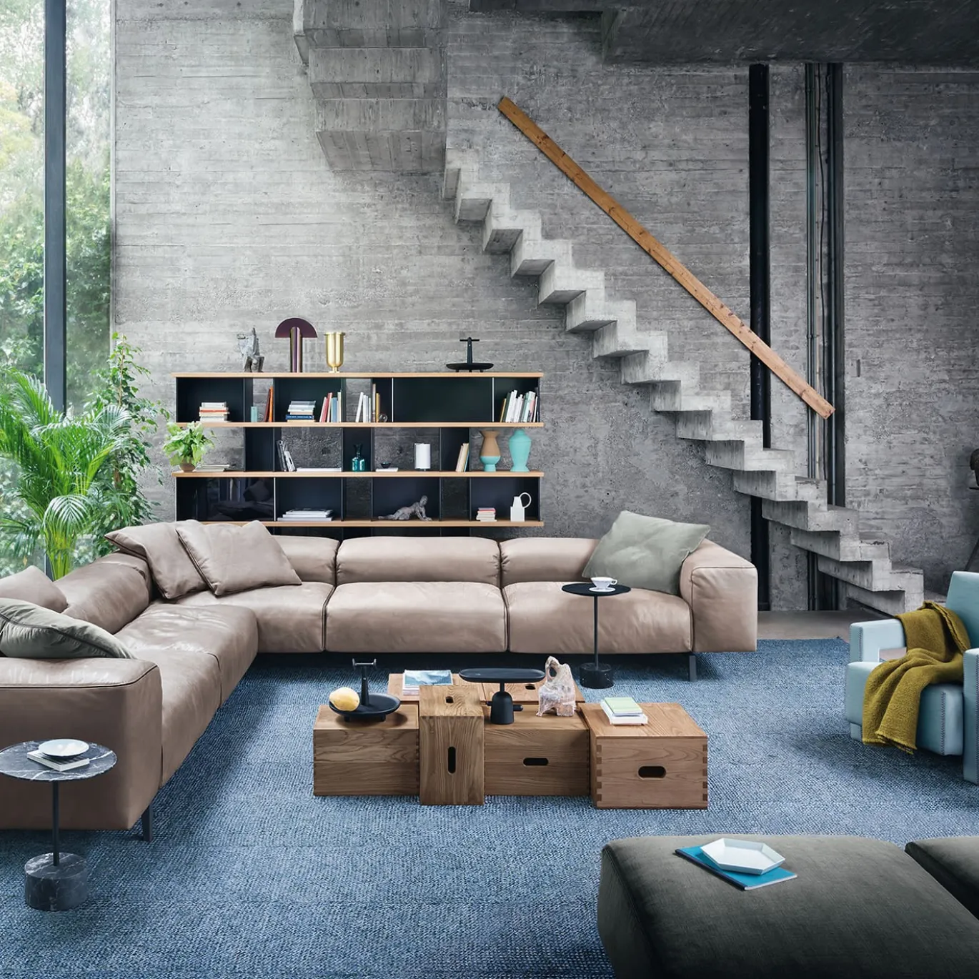 Tavolino 9 in Marmo Nero di Piero Lissoni