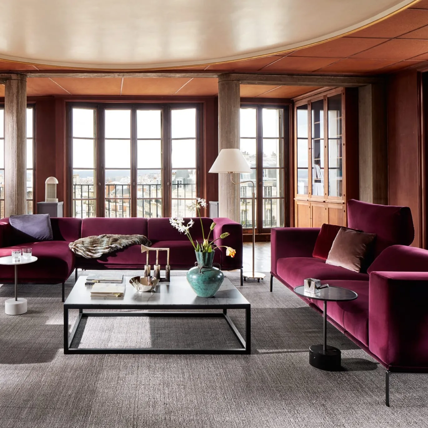 Tavolino 9 in Marmo Nero di Piero Lissoni