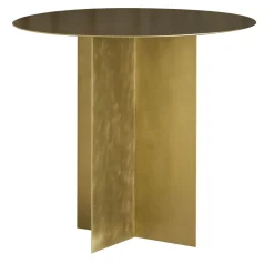 Tavolino in ottone dorato Across