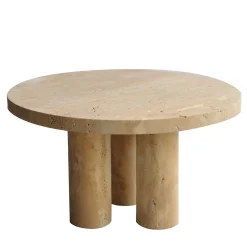 Tavolino in travertino beige Cuddle