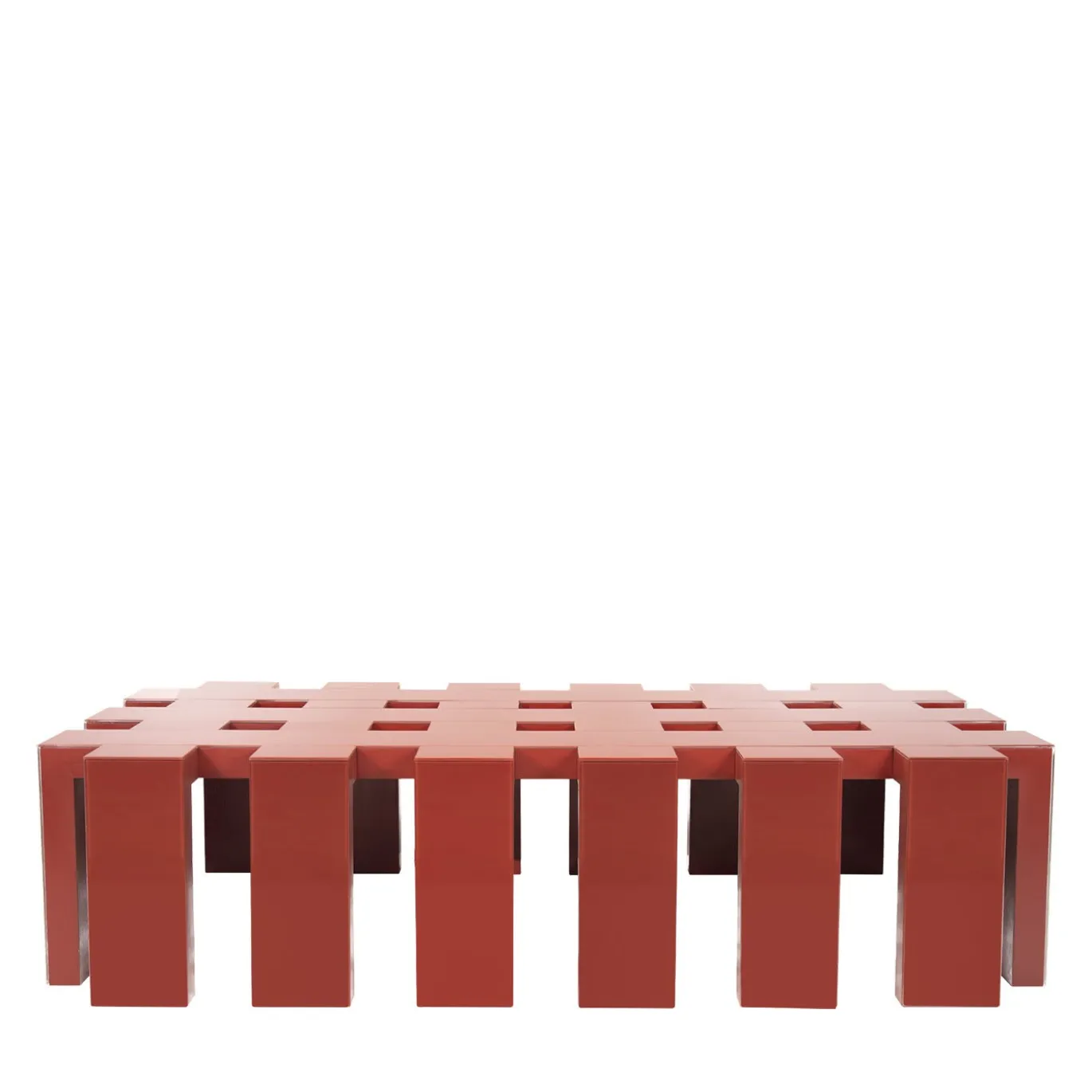 Tavolino in vetro Terry Red di Giannella Ventura