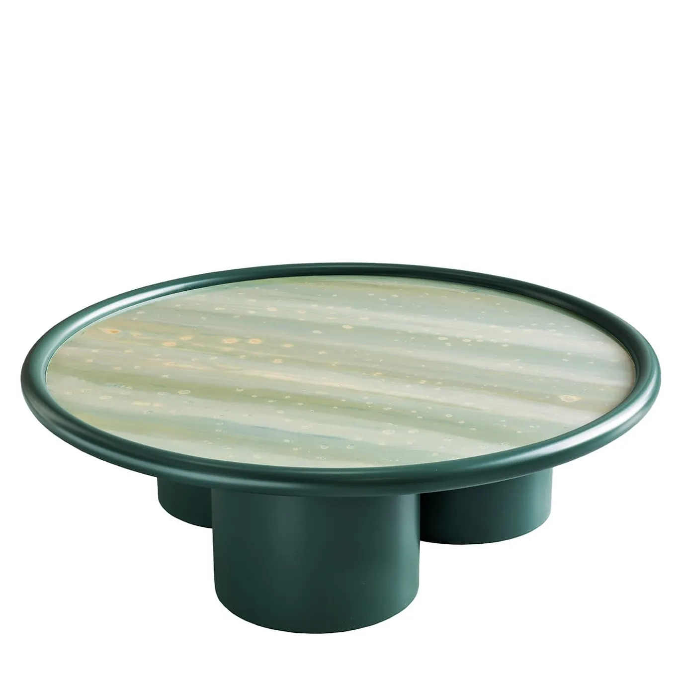 Tavolino Janus in Vetro Verde