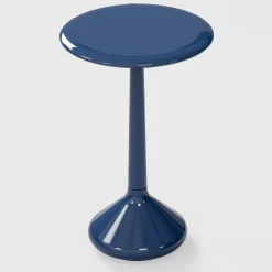 Tavolino laccato lucido blu