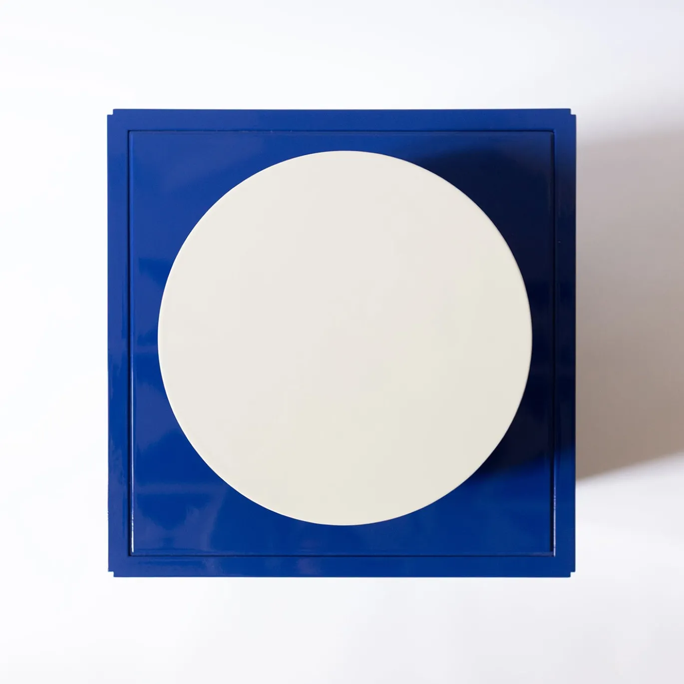 Tavolino laterale Cube Blu e Bianco Lucido Toy Boy