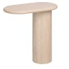 Tavolino laterale in marmo travertino ovale beige Cantilever L
