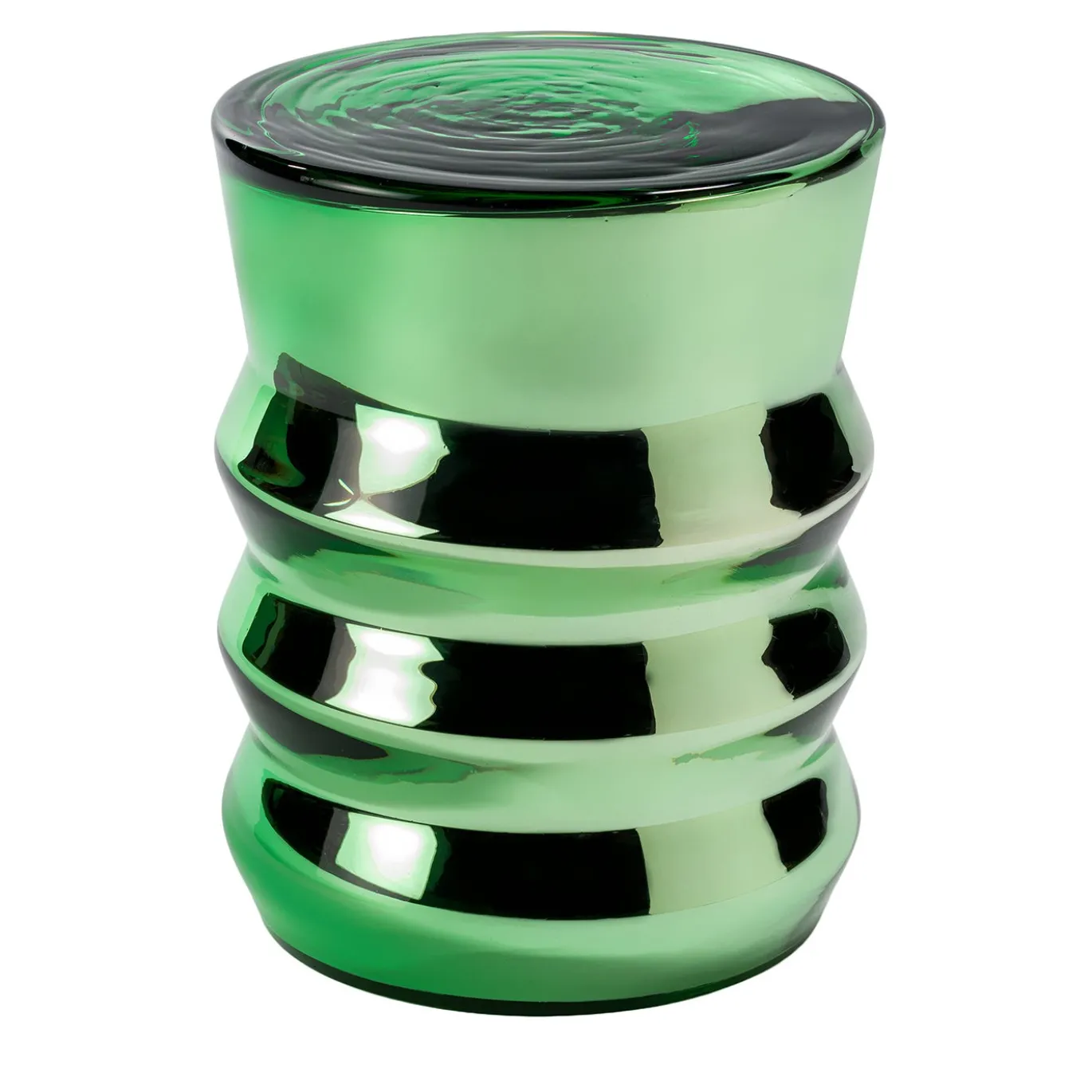 Tavolino laterale in vetro verde modello A Bouchon di Dan Yeffet