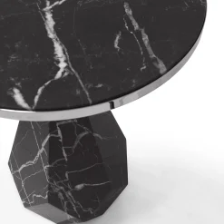TAVOLINO LATERALE POPIGAI IN MARMO NERO MARQUINA - PONT DES ARTS PARIGI