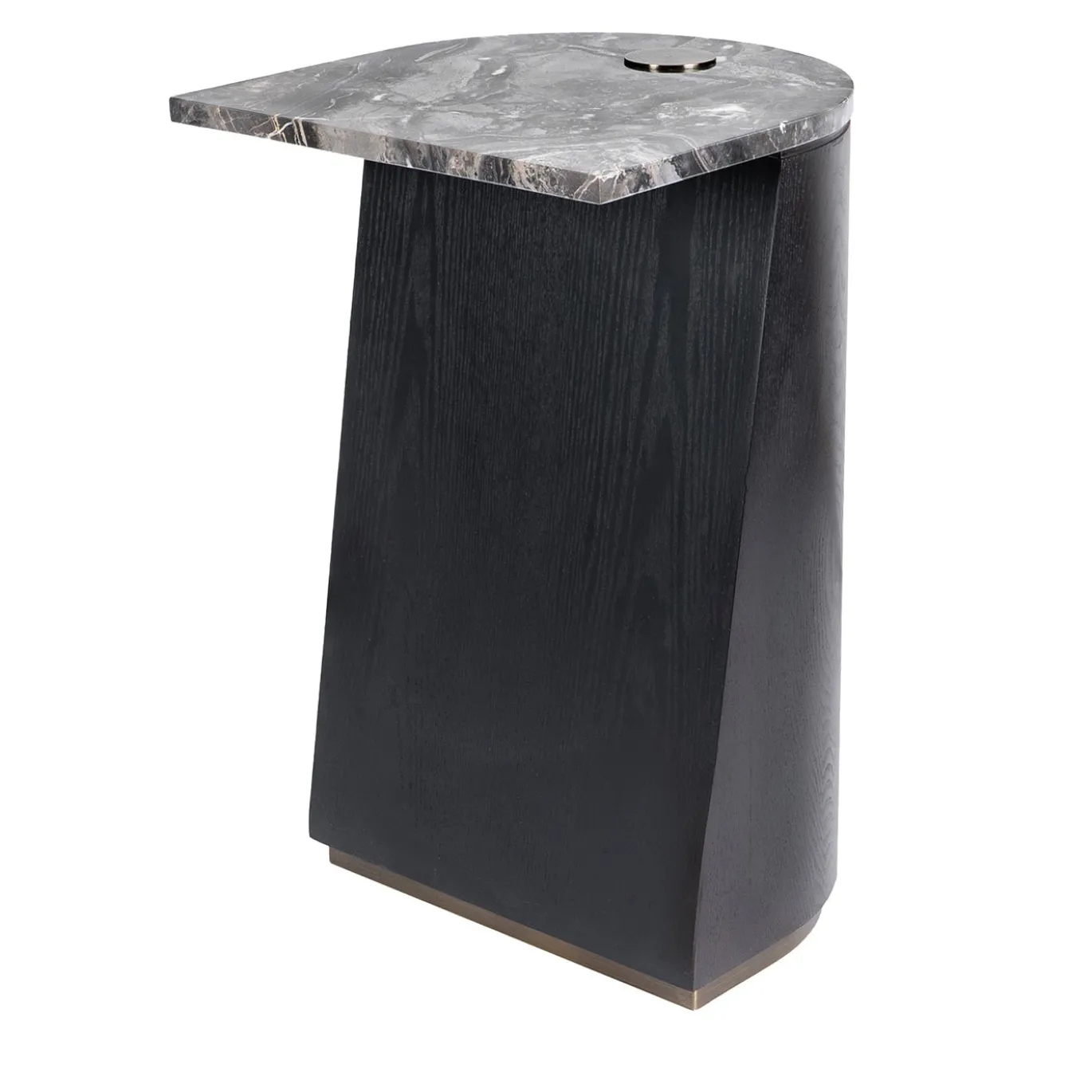 Tavolino laterale Rebel in marmo nero e legno