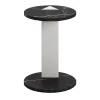 Tavolino laterale rotondo in marmo nero Lyris Modern S di Lorenzo Zaccarin