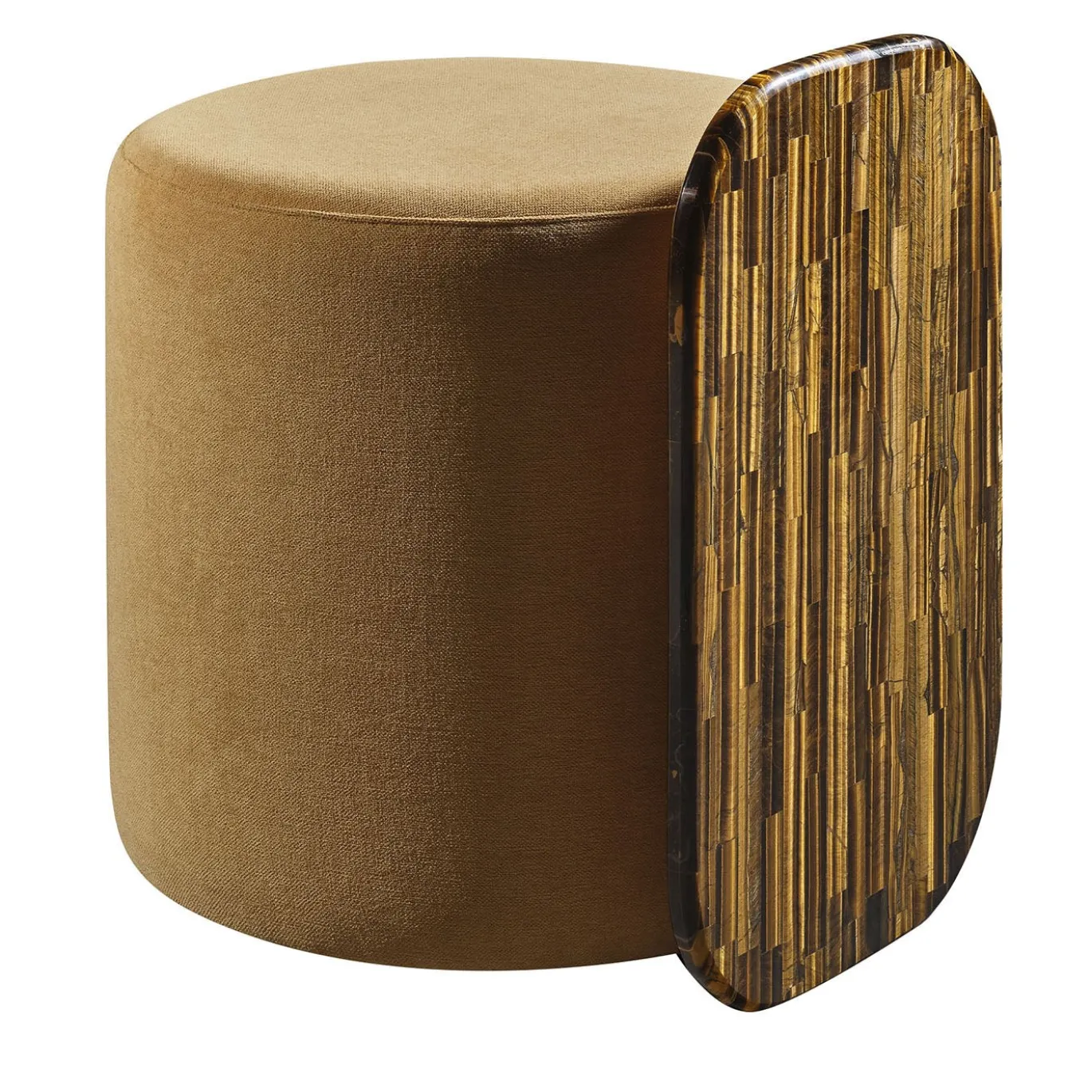 Tavolino laterale Verso Tiger Eye Gold