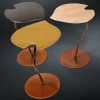 TAVOLINO LEAF CON TOP IN ROVERE SBIANCATO