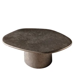 Tavolino medio Atollo con texture color bronzo di CSM