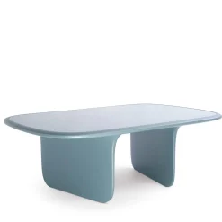 Tavolino O in Vetro Blu di Matteo Cibic