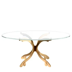 TAVOLINO OVALE DECO - ORO