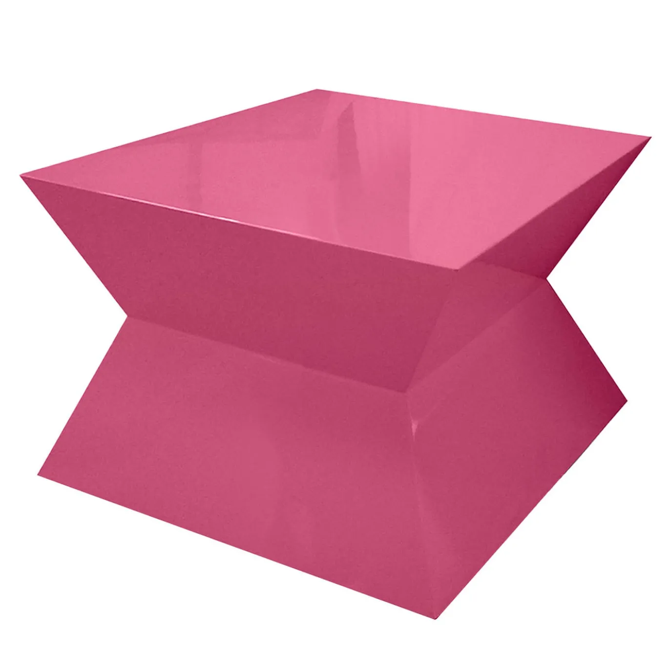 Tavolino Pop & Op Clessidra rosa di Carlo Rampazzi
