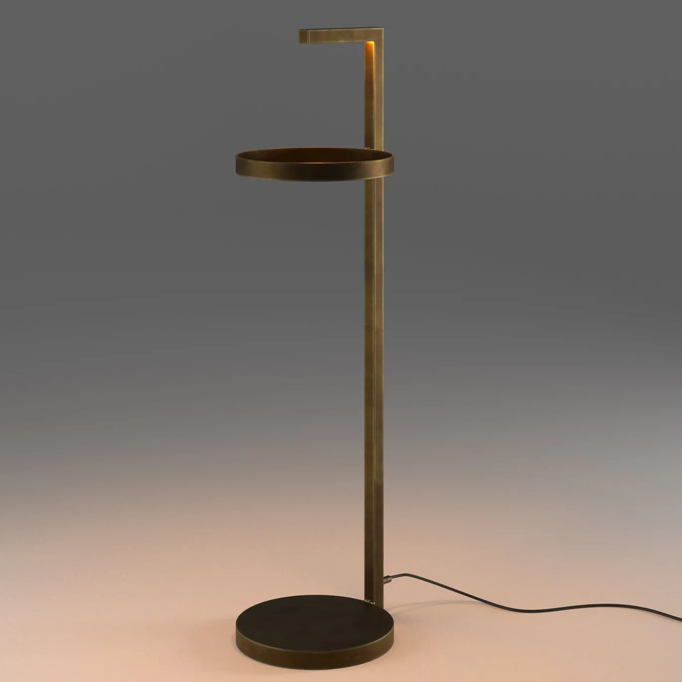 Tavolino Primopiano in ottone con luce LED