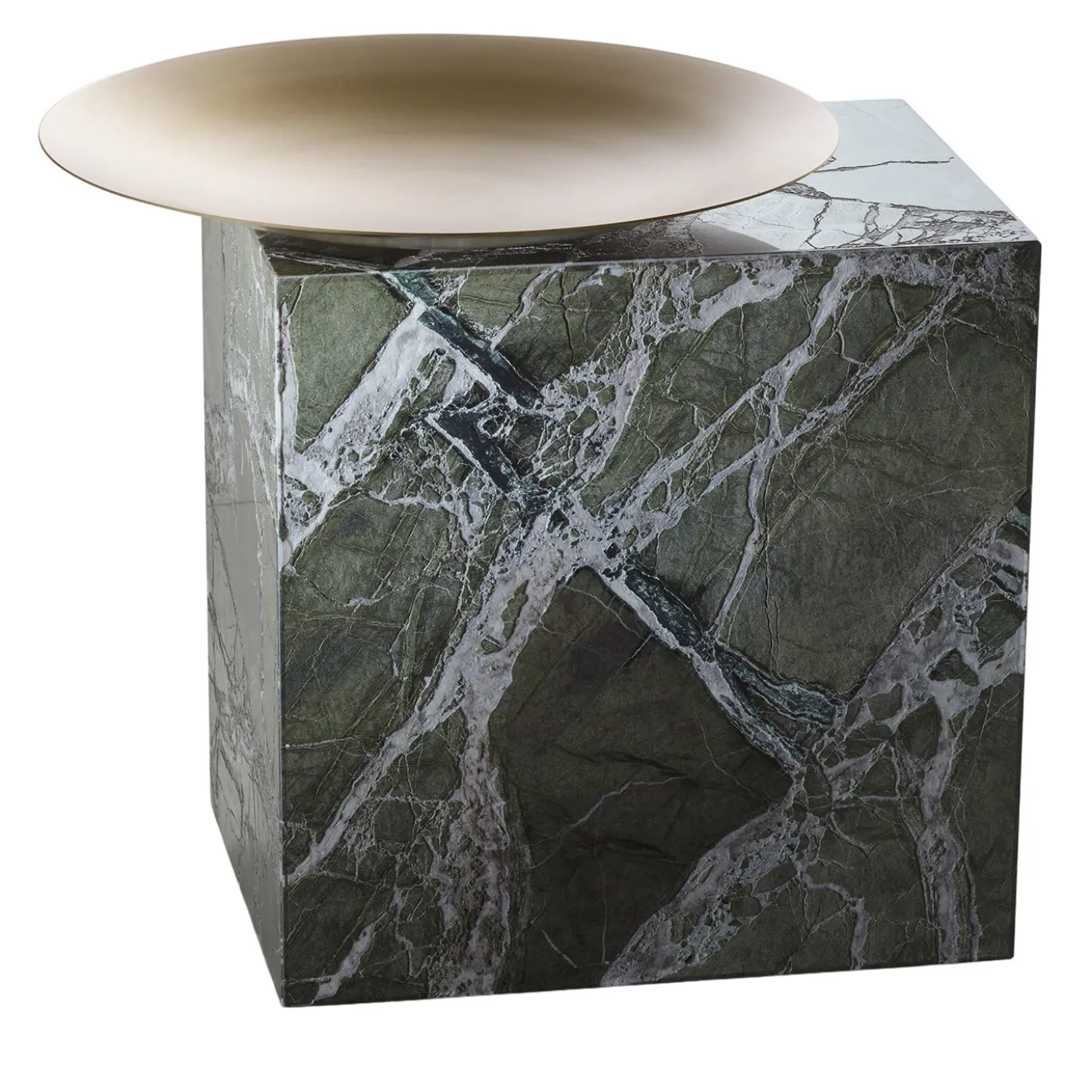 Tavolino quadrato Between Nature 40 in marmo verde di Stormostudio