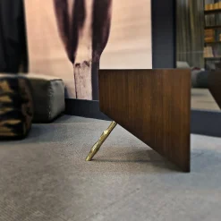 Tavolino quadrato D/Zen Natural Oro e Marrone di CtrlZak