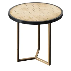 Tavolino Romeo in legno e ottone