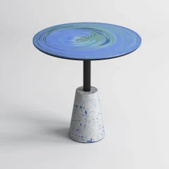 Tavolino rotondo Astraliti in metallo dai toni freddi #3