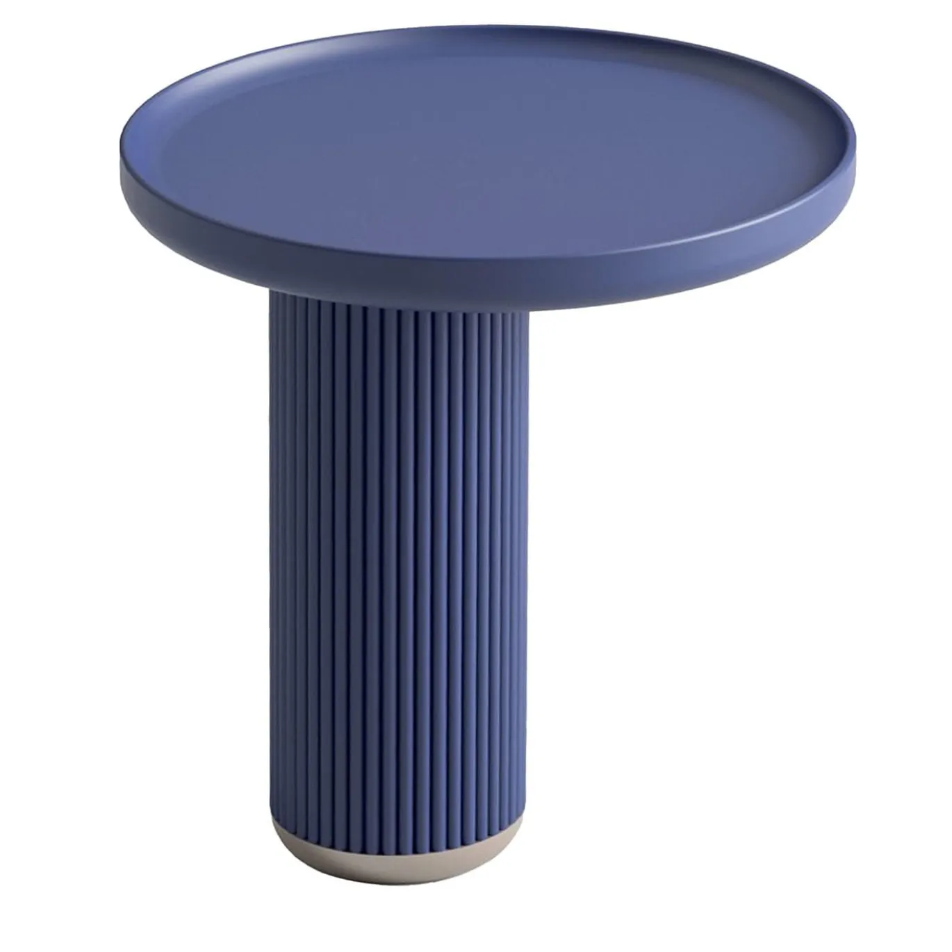 Tavolino rotondo blu