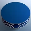 Tavolino rotondo blu Lok di Elena Salmistraro