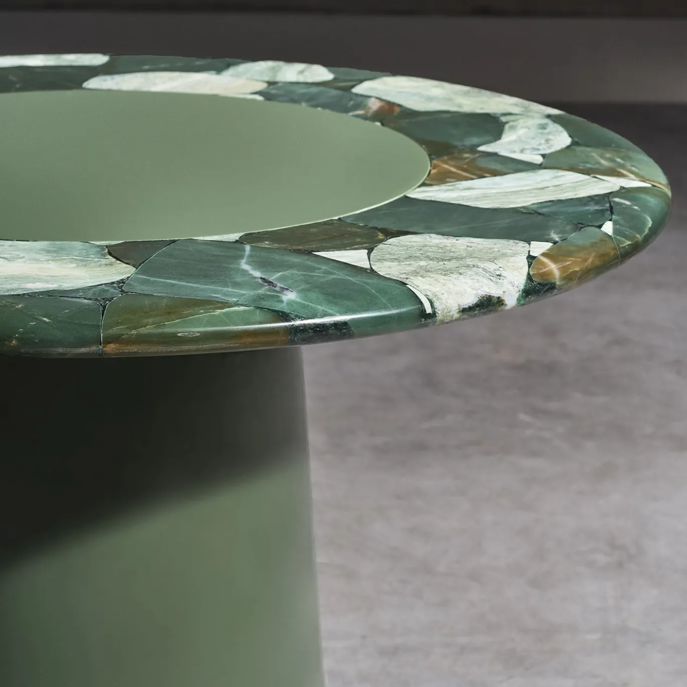 Tavolino rotondo in verde Jasper Arena