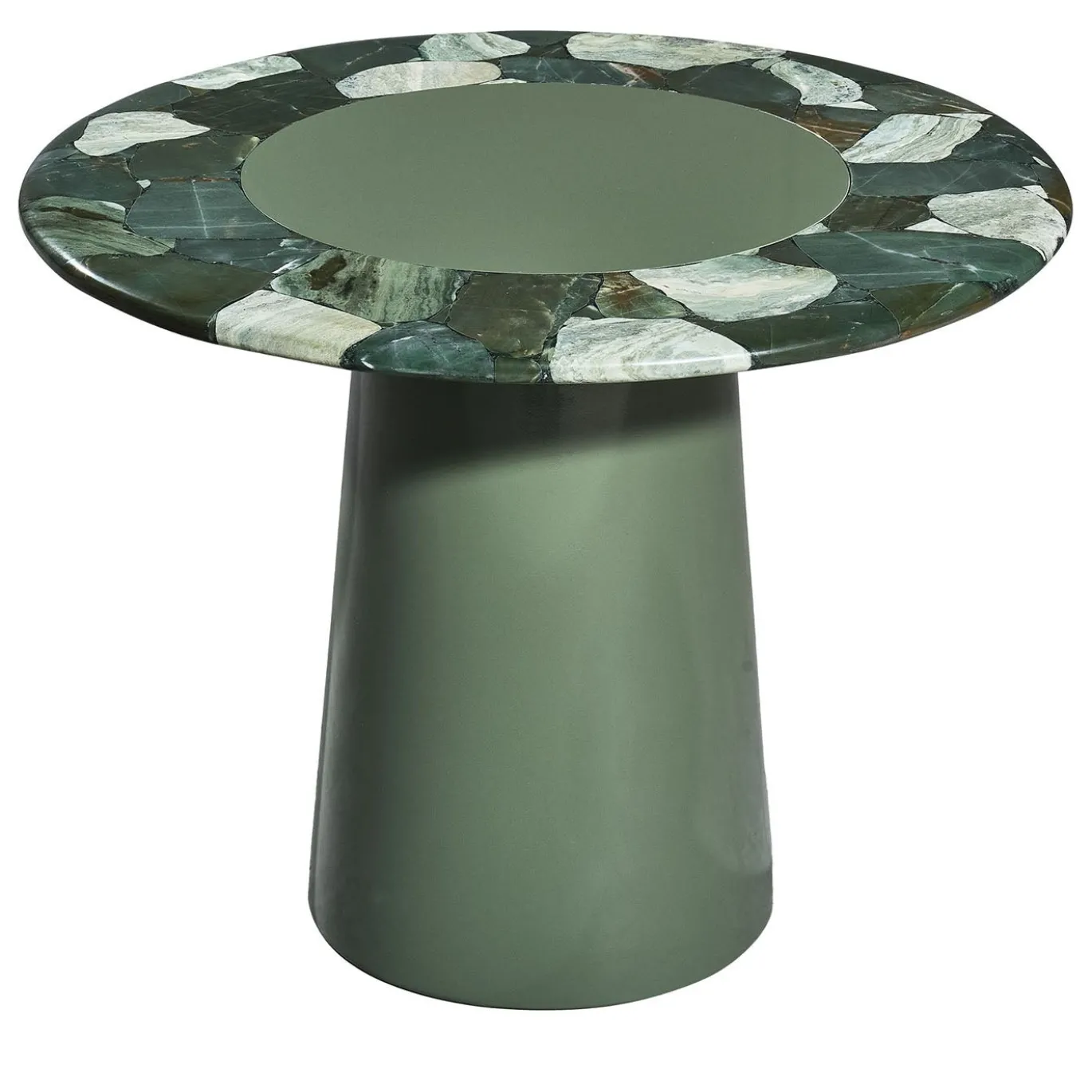 Tavolino rotondo in verde Jasper Arena