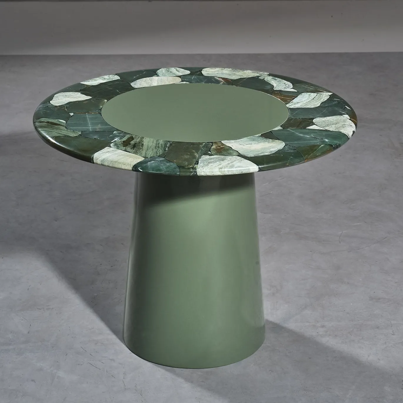 Tavolino rotondo in verde Jasper Arena