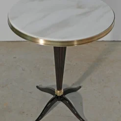 Tavolino rotondo nero lucido