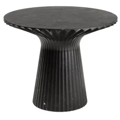 Tavolino rotondo Odette in marmo nero Marquinia