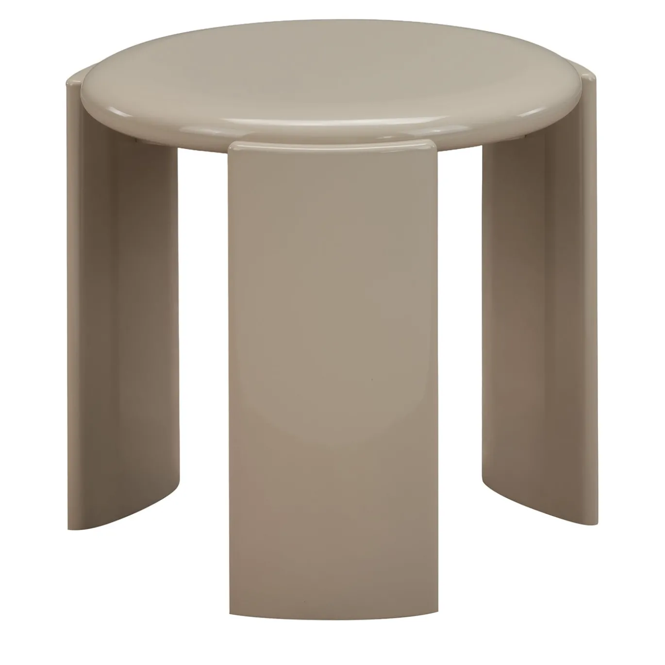 Tavolino rotondo Orion 753 in legno bianco lucido