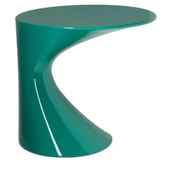 Tavolino Rotondo Tod Verde lucido di Todd Bracher